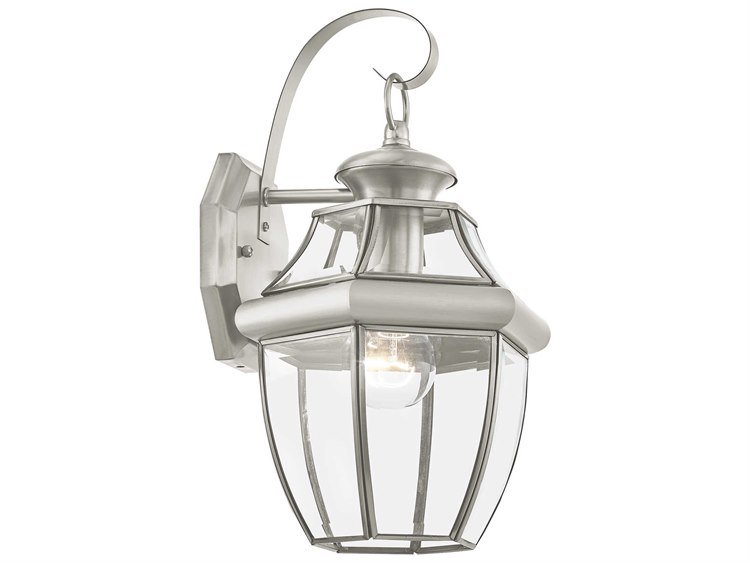 Livex Lighting Monterey Outdoor Wall Light Brushed Nickel 3