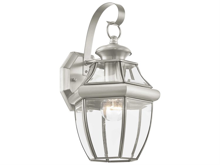 Livex Lighting Monterey Outdoor Wall Light Brushed Nickel 4