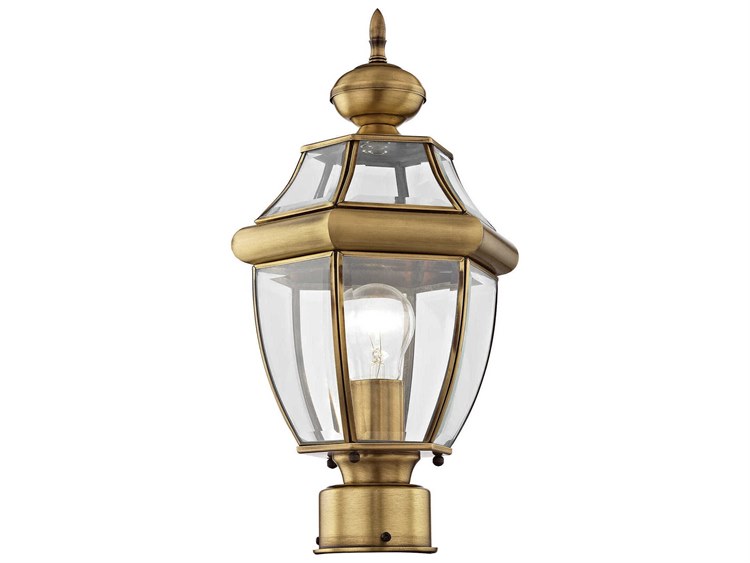 Livex Lighting Monterey Outdoor Post Light Antique Brass 3