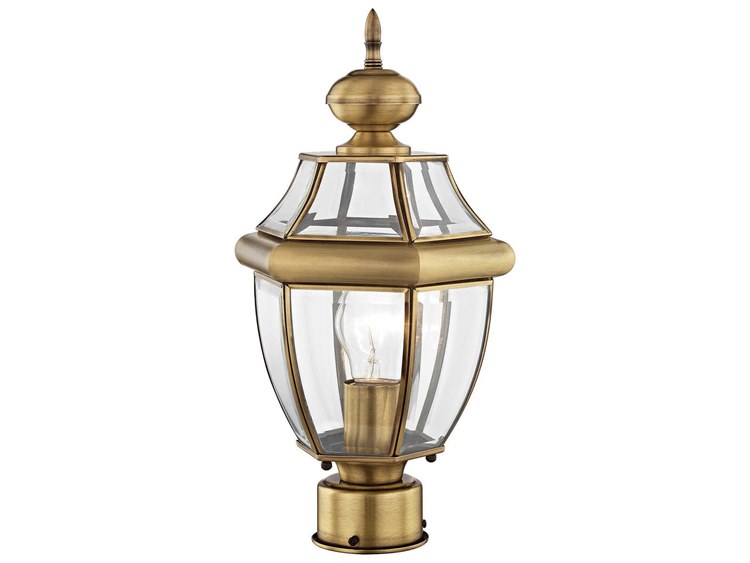 Livex Lighting Monterey Outdoor Post Light Antique Brass 4