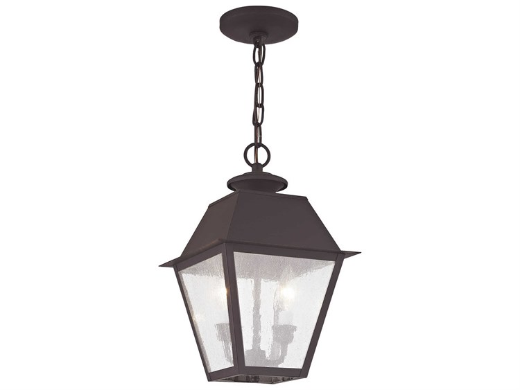 Livex Lighting Mansfield 2-Licht Außenhängelampe Bronze 4