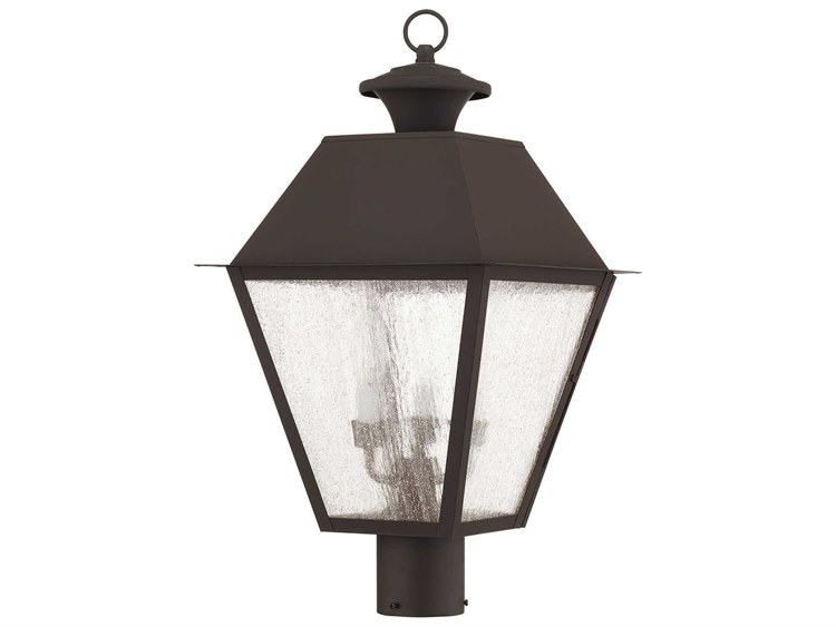 Livex Lighting Mansfield 3-Light Outdoor Post Bronze 2