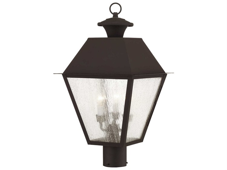 Livex Lighting Mansfield 3-Light Outdoor Post Bronze 3