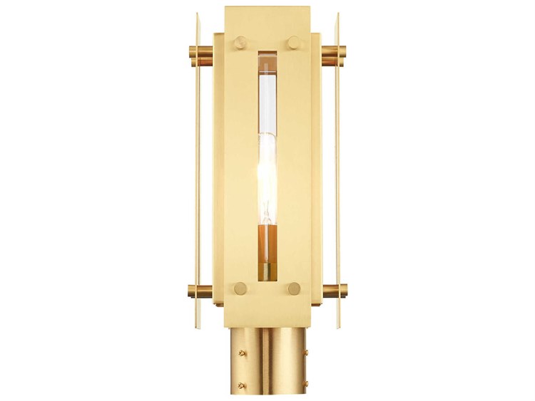Livex Lighting Utrecht 1-Light Post Light Brass 4
