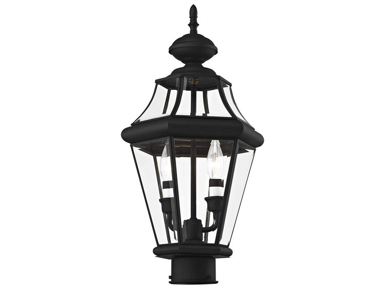 Livex Lighting Georgetown 2-Light Outdoor Post Light Black 3