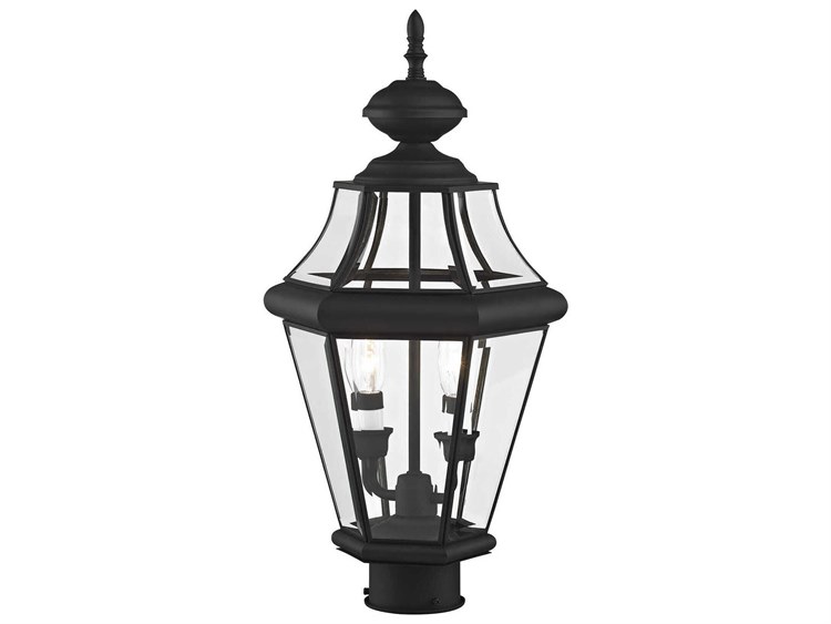 Livex Lighting Georgetown 2-Light Outdoor Post Light Black 4