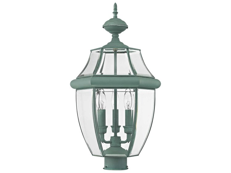 Livex Lighting Monterey 3-Light Outdoor Post Verdigris 2