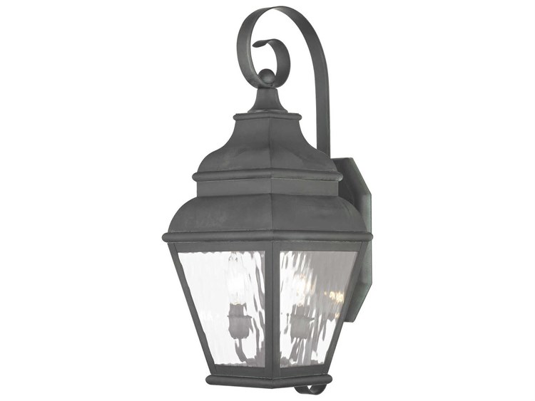 Livex Lighting Exeter 2-Light Outdoor Wall Light Charcoal 3