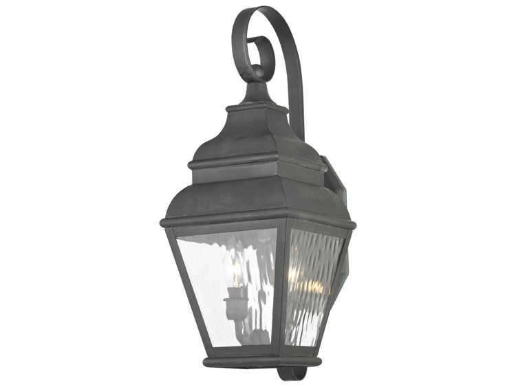 Livex Lighting Exeter 2-Light Outdoor Wall Light Charcoal 4