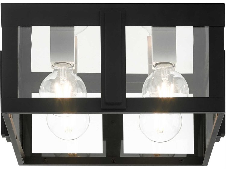 Livex Lighting Lexington 4-Light Outdoor Ceiling Light Black 3