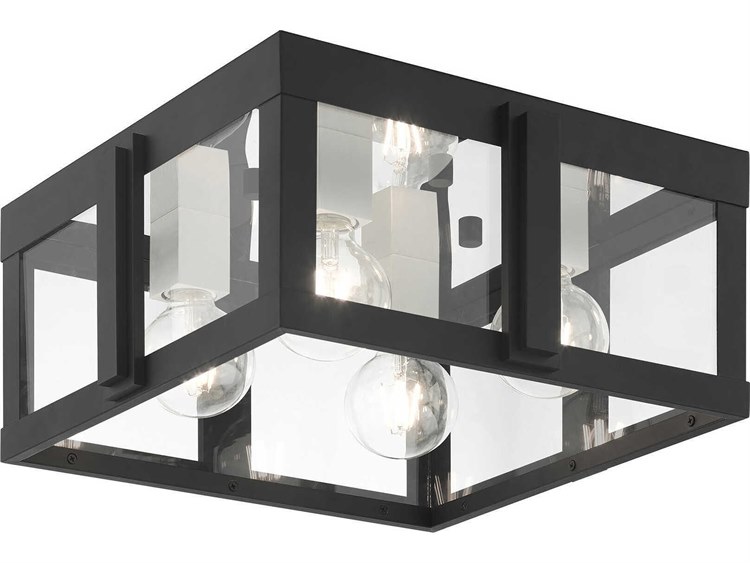 Livex Lighting Lexington 4-Light Outdoor Ceiling Light Black 4