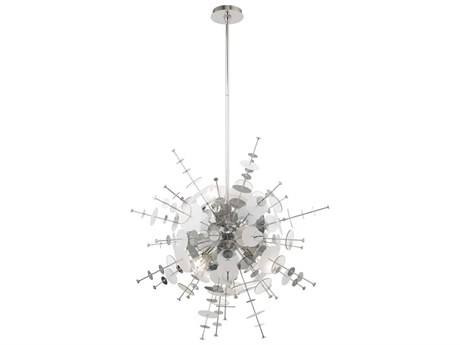 Livex Lighting Circulo 6-Light Polished Chrome Glass Pendant