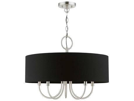 Livex Lighting Huntington 5-Light Brushed Nickel Drum Chandelier