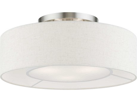 Livex Lighting Ellsworth 3-Light English Bronze Drum Semi Flush Mount