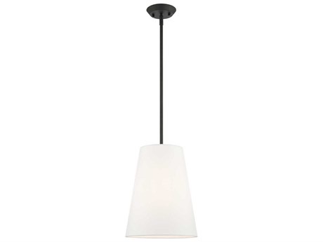 Livex Lighting Prato 1-Light Black White Empire Geometric Mini Pendant