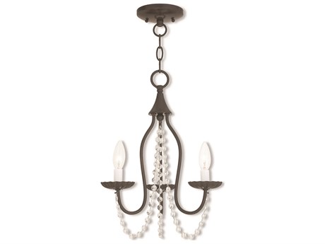 Livex Lighting Alessia 3-Light English Bronze Crystal Candelabra Chandelier