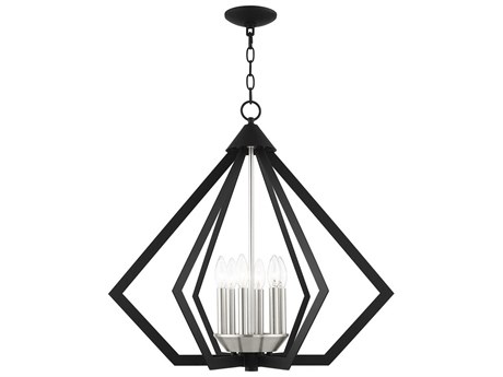 Livex Lighting Prism 6-Light Black Brushed Nickel Pendant