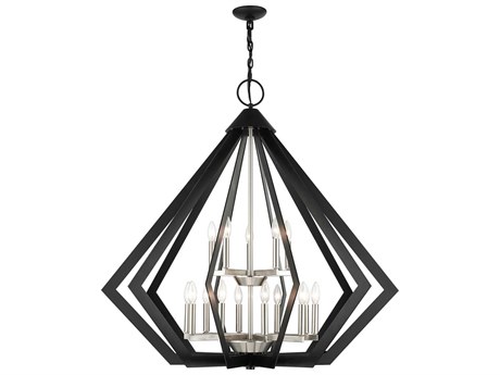 Livex Lighting Prism 15-Light Black Candelabra Chandelier