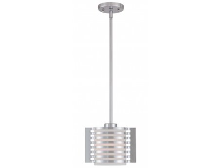 Livex Lighting Hilliard 1-Light Polished Chrome Glass Mini Pendant