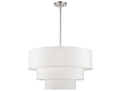 Livex Lighting Manorwood 5-Light Brushed Nickel Pendant