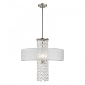 Livex Lighting Bella Vista 4-Light Brushed Nickel Crystal Chandelier