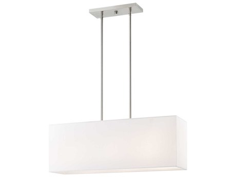 Livex Lighting Summit 3-Light Brushed Nickel Geometric Island Pendant