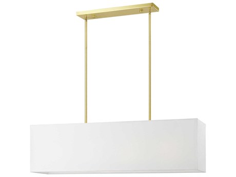 Livex Lighting Summit 4-Light Satin Brass Linear Island Pendant
