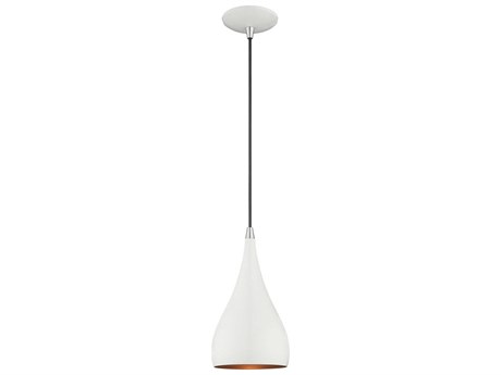 Livex Lighting 1-Light Shiny White Mini Pendant