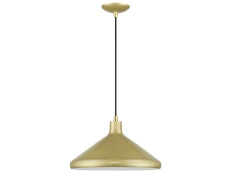 Livex Lighting Geneva 1-Light Soft Gold Polished Brass Pendant