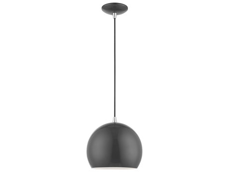 Livex Lighting Piedmont 1-Light Black Globe Mini Pendant