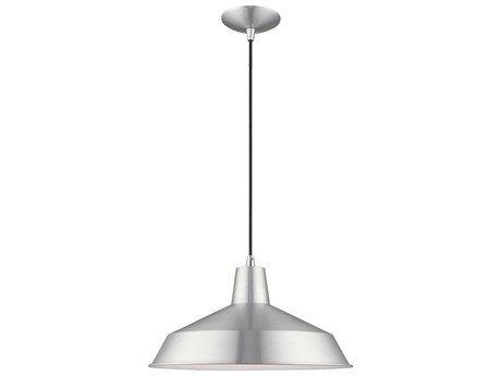 Livex Lighting 1-Light Brushed Aluminum Silver Pendant