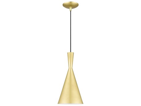 Livex Lighting Waldorf 1-Light Soft Gold Polished Brass Mini Pendant