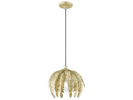 Livex Lighting Acanthus 1-Light Winter Gold Pendant
