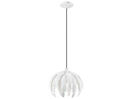 Livex Lighting Acanthus 1-Light Antique White Pendant