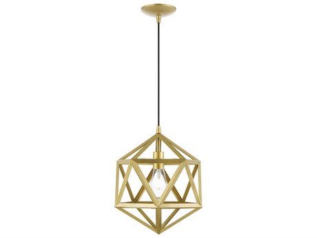 Livex Lighting Ashland 1-Light Soft Gold Geometric Pendant