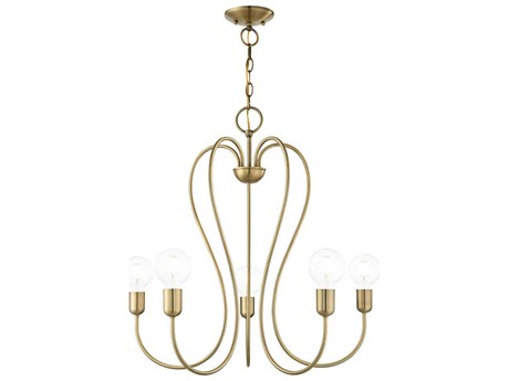 Livex Lighting Lucerne 5-Light Antique Brass Chandelier
