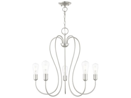 Livex Lighting Lucerne 5-Light Brushed Nickel Chandelier