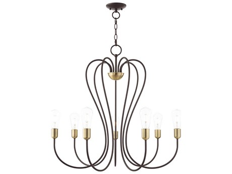 Livex Lighting Lucerne 7-Light Bronze Antique Brass Chandelier