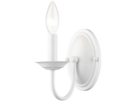 Livex Lighting Home Basics 1-Light White Wall Sconce
