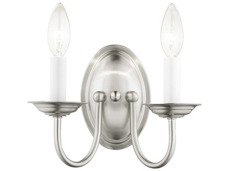 Livex Lighting Home Basics 2-Light Brushed Nickel Wall Sconce