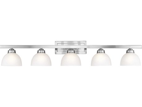 Livex Lighting Somerset 5-Light Brushed Nickel Glass Vanity Light