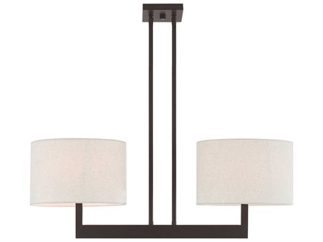 Livex Lighting Hayworth 2-Light Bronze Drum Island Pendant