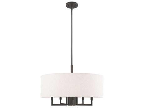 Livex Lighting Meridian 6-Light English Bronze Candelabra Drum Chandelier