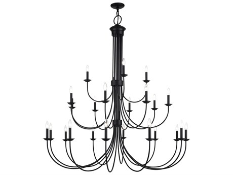 Livex Lighting Estate 24-Light Black Chandelier