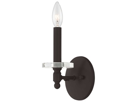 Livex Lighting Bennington 1-Light Bronze Crystal Wall Sconce