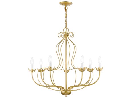 Livex Lighting Katarina 7-Light Soft Gold Candelabra Chandelier