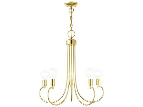 Livex Lighting Bari 5-Light Polished Brass Chandelier