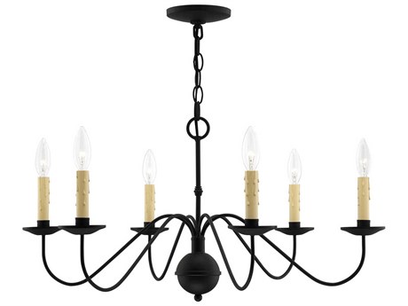Livex Lighting Heritage 6-Light Black Candelabra Chandelier