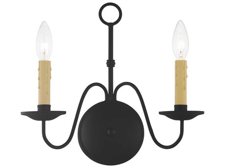 Livex Lighting Heritage 2-Light Black Wall Sconce