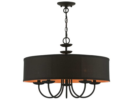 Livex Lighting Winchester 5-Light Black Candelabra Drum Chandelier